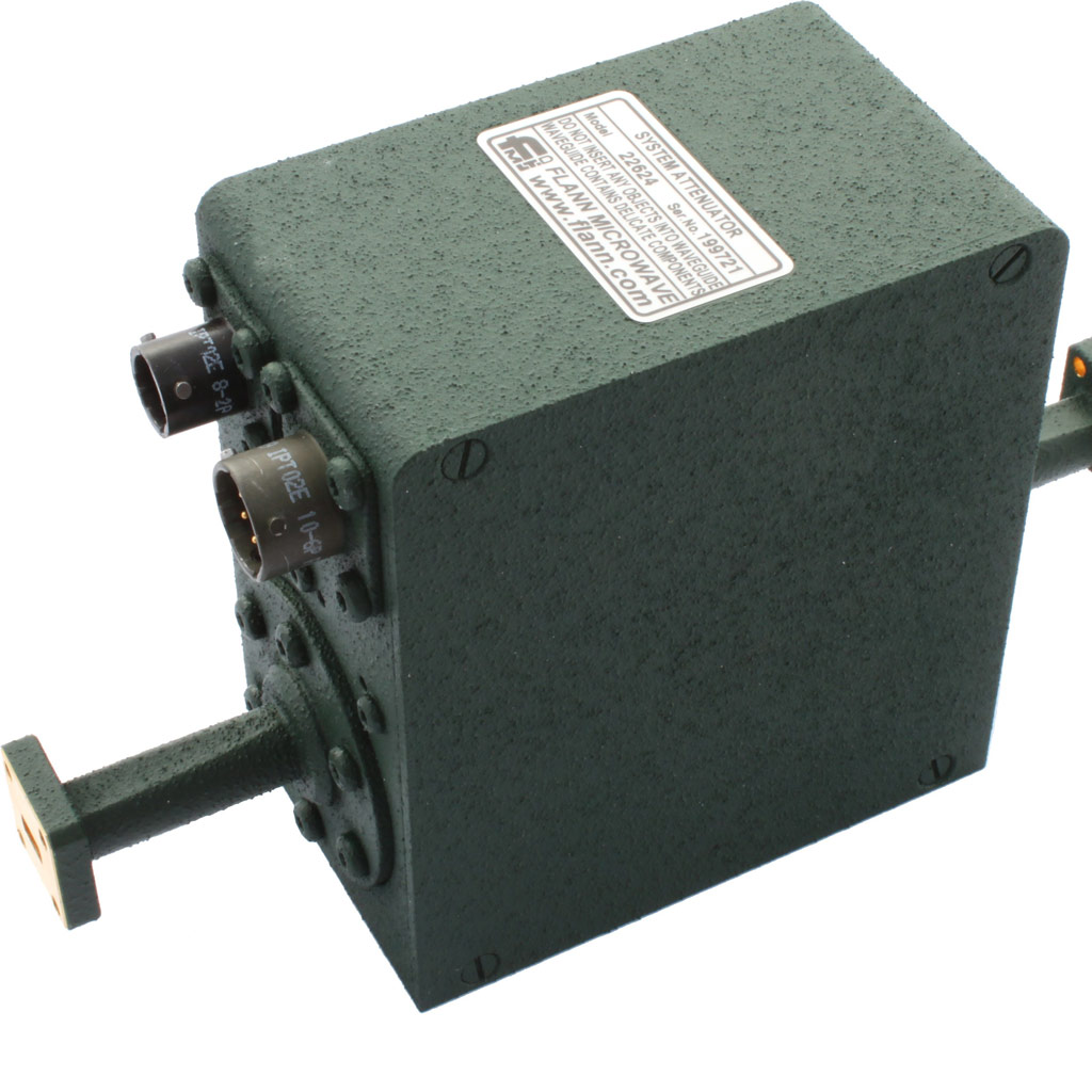 System Attenuator Series 624 designed and manufactured at Flann Microwave in Bodmin, Cornwall, UK