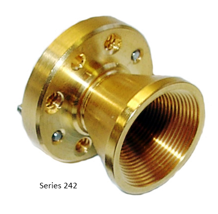 Corrugated Antenna Horn Series 242, designed by Flann and manufactured at their premises in Bodmin, Cornwall, UK
