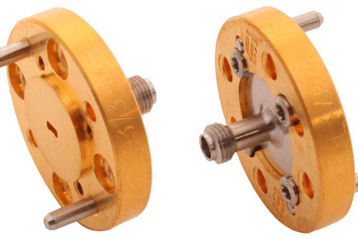 Waveguide to Coaxial End Launch Adaptors Series 373, designed and manufactured at Flann Microwave Ltd, Bodmin, UK