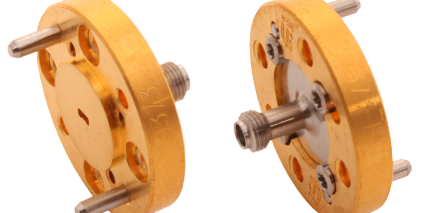 Waveguide to Coaxial End Launch Adaptors Series 373, designed and manufactured at Flann Microwave Ltd, Bodmin, UK