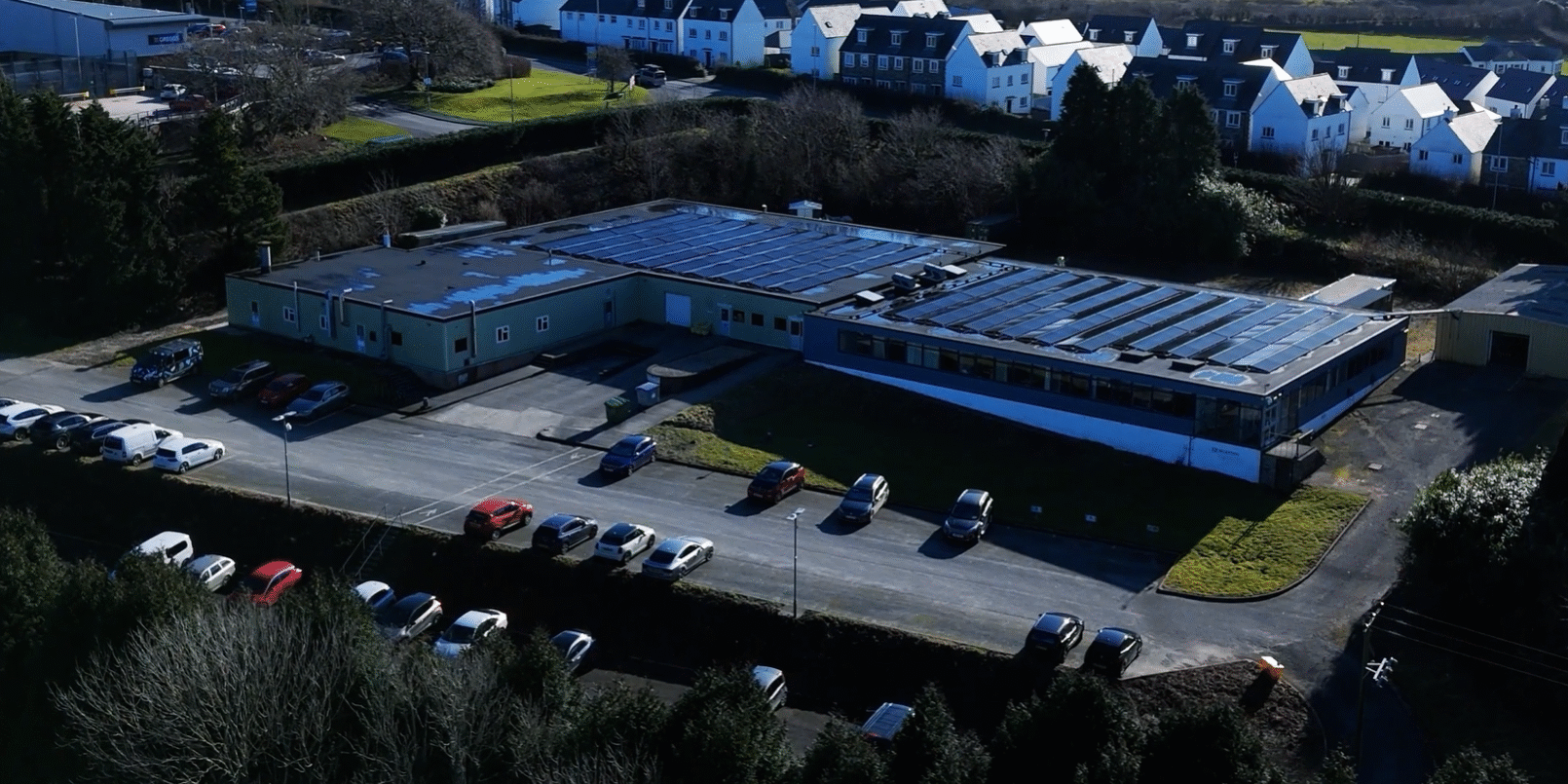 Overhead Exterior Shot – Photographed by Design79 Overhead exterior shot of Flann Microwave Ltd, photographed by Design79