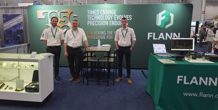 Flann Microwave Team on their Booth at IMS 2026