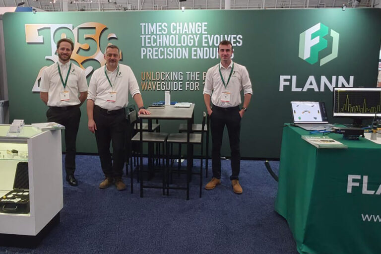 Flann Microwave Team on their Booth at IMS 2026